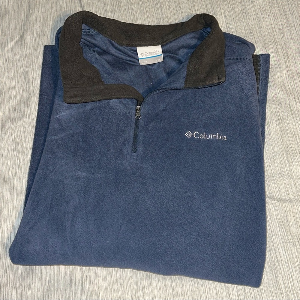 Columbia Men’s 1/4 Zip Fleece Sweater - Blue - Size XXL